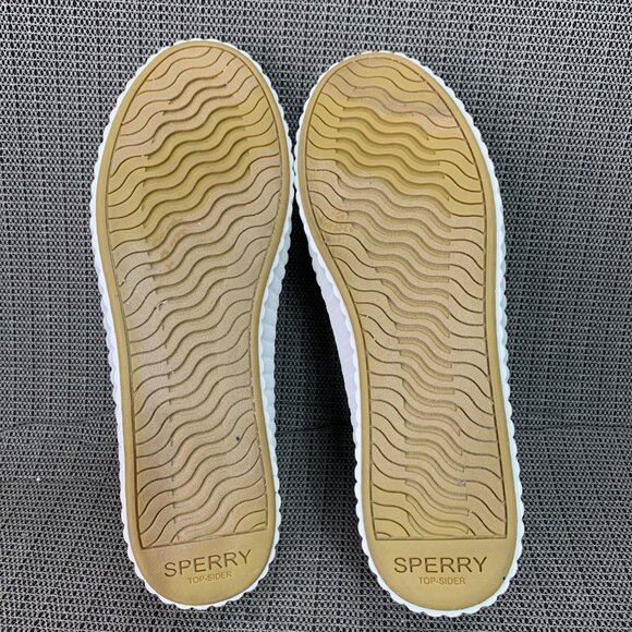 Sperry Seacycled Womens Size 6.5 White Pier wave Canvas Platform Sneakers - Picture 7 of 8